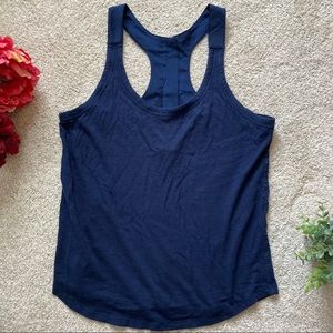 Racerback Tank with Silver Zipper Detail